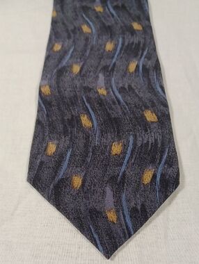 Barrington Blue Yellow Waves Tie Standard Wide